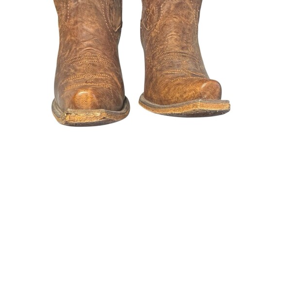 Junk Gypsy by Lane "Spirit Animal" Brown Leather Western Boots 8.5 Fringe Bootie - Picture 3 of 16